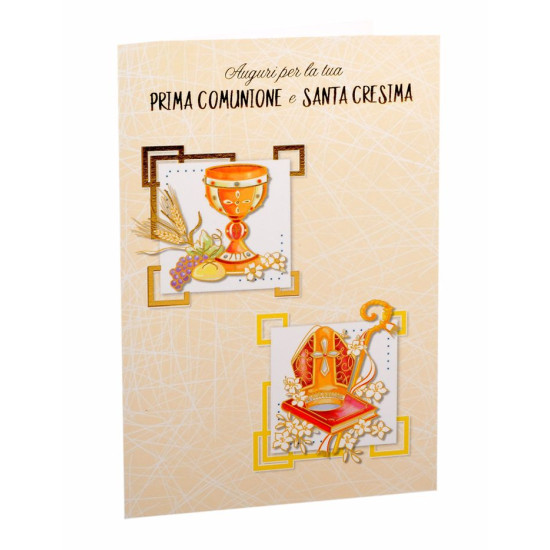 Bigl. COMUNIONE CON CRESIMA 12pz