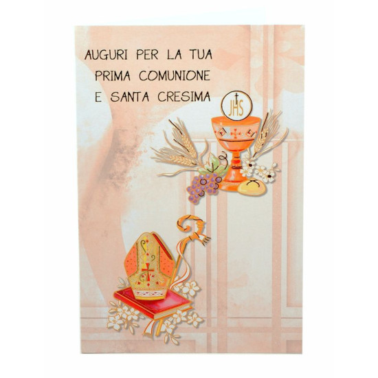Biglietti auguri COMUNIONE CON CRESIMA 12pz Biglietti auguri COMUNIONE CON CRESIMA 12pz