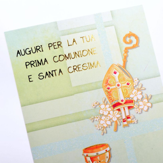 Biglietti auguri COMUNIONE CON CRESIMA 12pz Biglietti auguri COMUNIONE CON CRESIMA 12pz