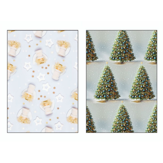 Fogli carta regalo natalizia 50pz