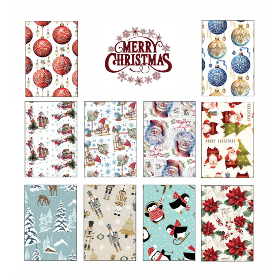 Fogli carta regalo natalizia 50pz