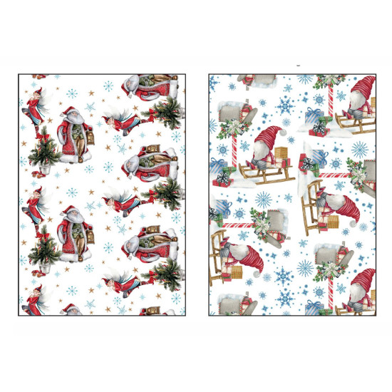 Fogli carta regalo natalizia 50pz