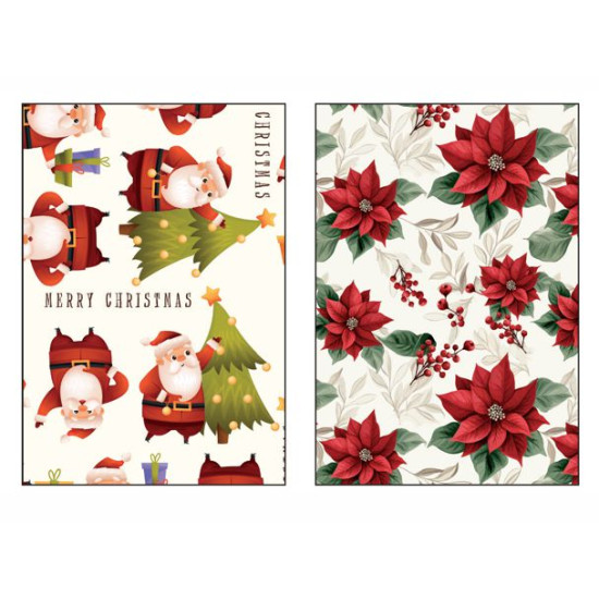 Fogli carta regalo natalizia 50pz