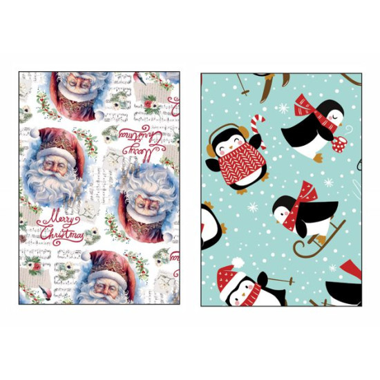 Fogli carta regalo natalizia 50pz