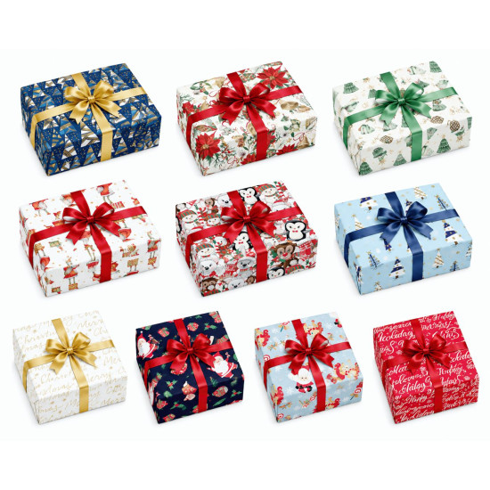 Fogli carta regalo natalizia 50pz