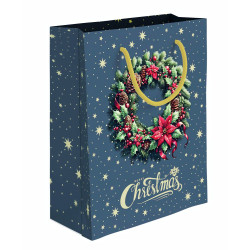 Shopper 26x32 natale oro 18pz Shopper 26x32 natale oro 18pz