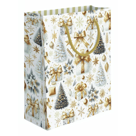 Shopper 33x45 natale oro 18pz