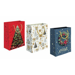 Shopper 18x23 natale oro 18pz