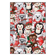 Fogli carta regalo natalizia 10pz