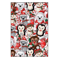 Fogli carta regalo natalizia 10pz