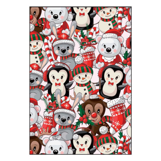 Fogli carta regalo natalizia 10pz