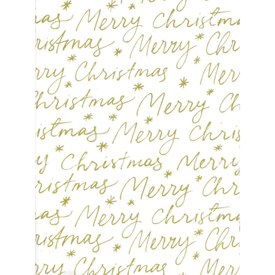 Fogli carta regalo Merry Christmas 10pz