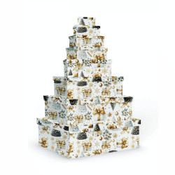 Set 8 scatole NATALE WHITE 8 misure