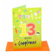 Biglietto auguri compleanno 13 anni 6pz