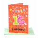 Biglietto auguri compleanno 16 anni 6pz