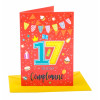 Biglietto auguri compleanno 17 anni 6pz