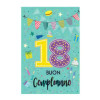 Biglietto auguri compleanno 18 anni 6pz