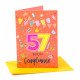 Biglietto auguri compleanno 57 anni 6pz