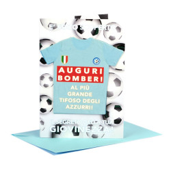 Biglietti auguri CALCIO AZZURRI 6pz