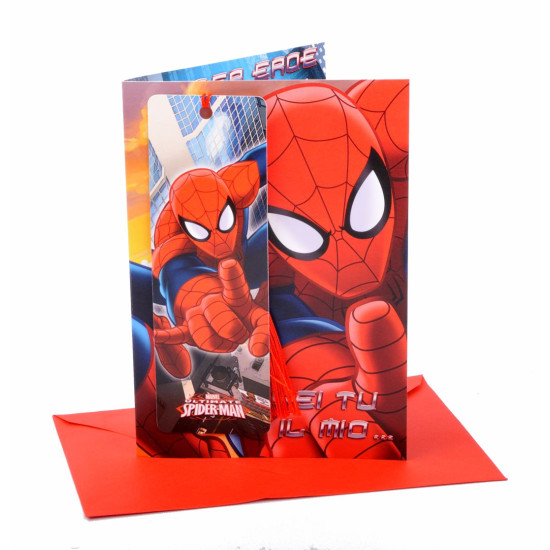 Biglietti compleanno SPIDERMAN segnalibro 12pz Biglietti compleanno SPIDERMAN segnalibro 12pz