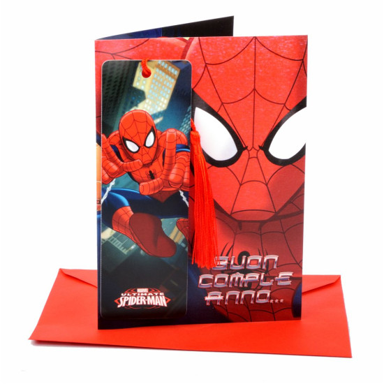 Biglietti compleanno SPIDERMAN segnalibro 12pz Biglietti compleanno SPIDERMAN segnalibro 12pz