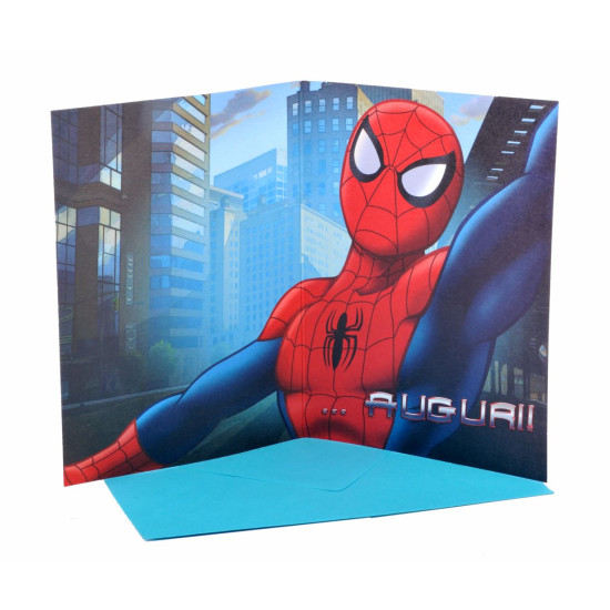 Biglietti compleanno SPIDERMAN segnalibro 12pz Biglietti compleanno SPIDERMAN segnalibro 12pz