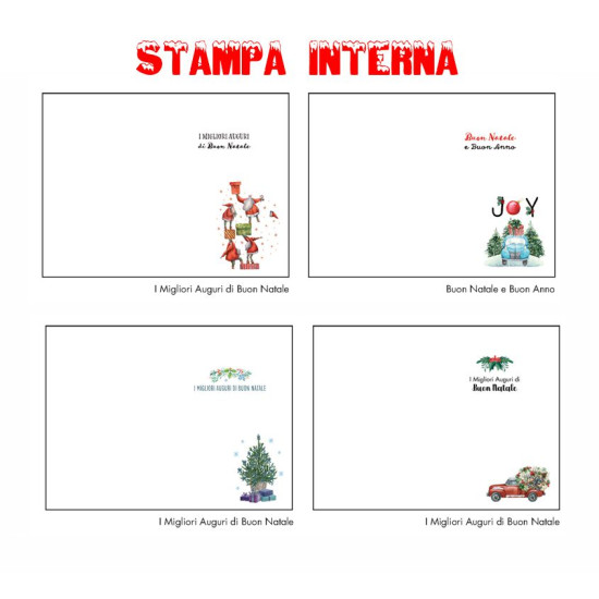 Biglietti auguri BUON NATALE joy 12pz
