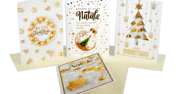 BETESSIN 2 Biglietti Natalizi Portasoldi Con Buste - Cartoline Auguri Con Scritta Buon Natale E Felice Anno Nuovo, Rosso Oro Verde