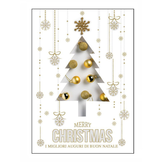Biglietti auguri BUON NATALE elegante 12pz