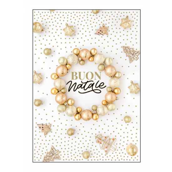 Biglietti auguri BUON NATALE elegante 12pz