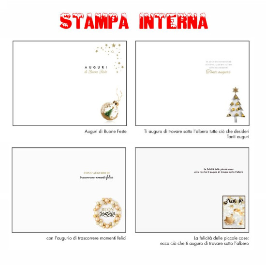 Biglietti auguri BUON NATALE elegante 12pz