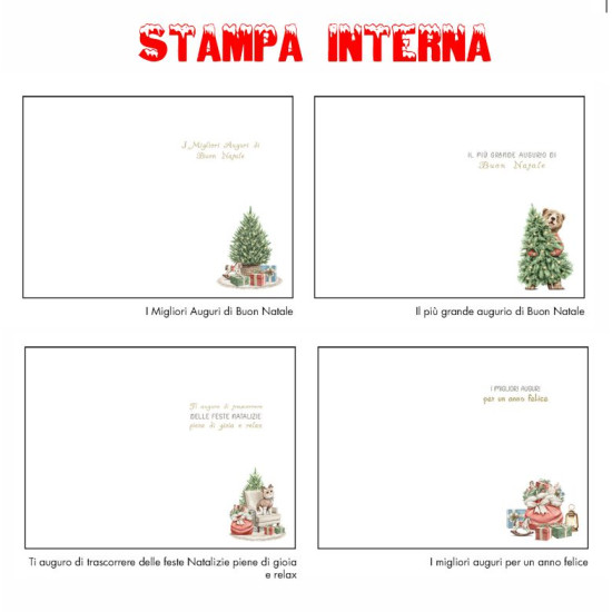 Biglietti auguri BUON NATALE 12pz