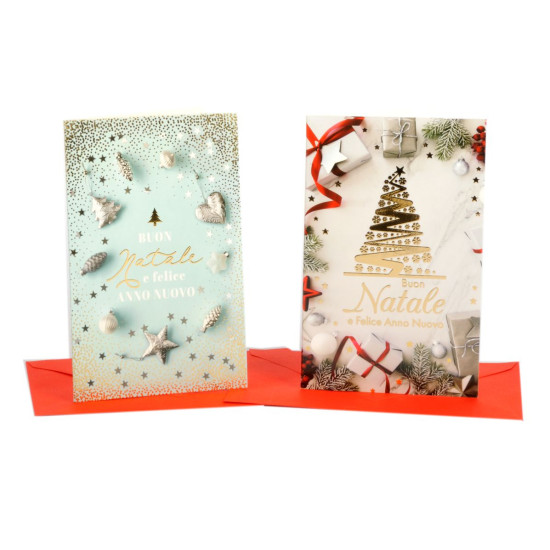 Biglietti auguri NATALE medi 8,5x13,5 60pz Biglietti auguri NATALE medi 8,5x13,5 60pz