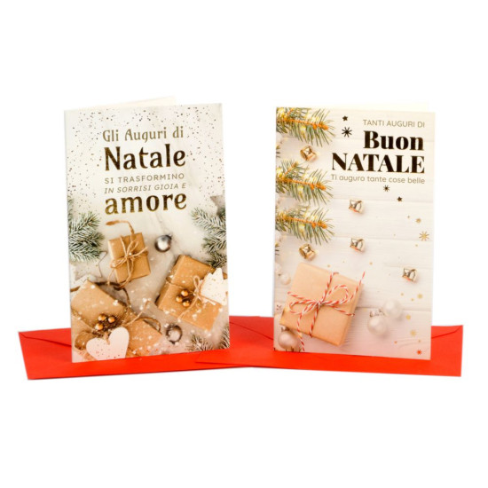 Biglietti auguri NATALE medi 8,5x13,5 60pz Biglietti auguri NATALE medi 8,5x13,5 60pz