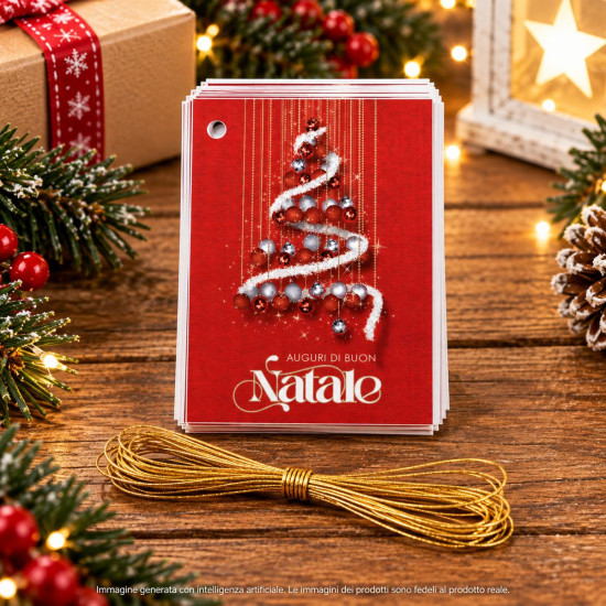 Bigliettini Chiudipacco Natale Assortiti con Glitter – 180 Pezzi Bigliettini Chiudipacco Natale Assortiti con Glitter – 180 Pezzi