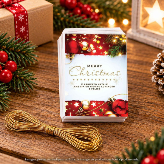 Bigliettini Chiudipacco Natale Assortiti con Glitter – 180 Pezzi Bigliettini Chiudipacco Natale Assortiti con Glitter – 180 Pezzi