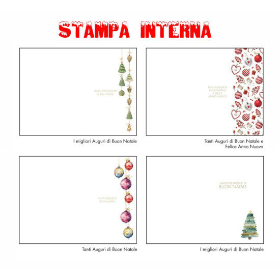 Biglietti auguri BUON NATALE 12pz