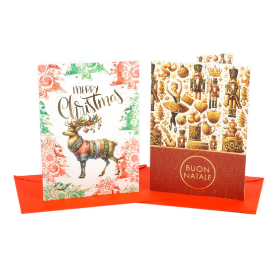 Biglietti auguri BUON NATALE 12pz