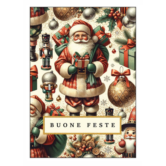 Biglietti auguri BABBO NATALE 12pz