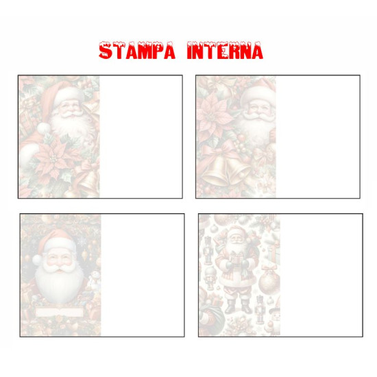 Biglietti auguri BABBO NATALE 12pz