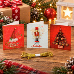 Chiudipacco Natalizi Assortiti con Glitter – 90 Pezzi