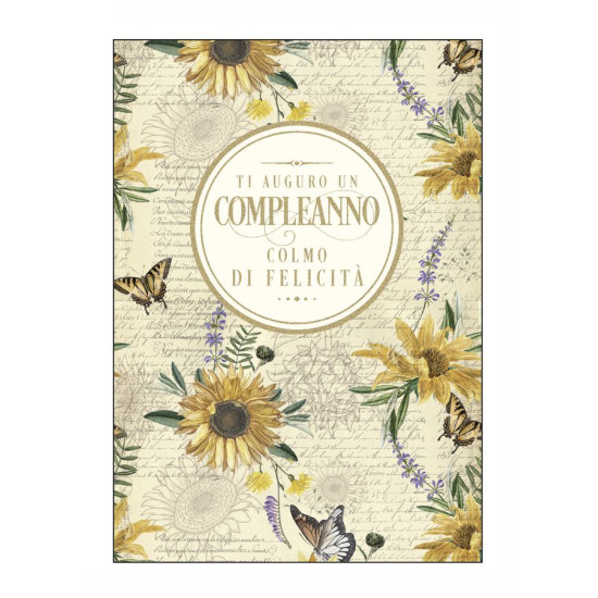 Biglietti AUGURI e COMPLEANNO special gold 12pz