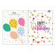 Biglietti COMPLEANNO rame/rilievo 12pz
