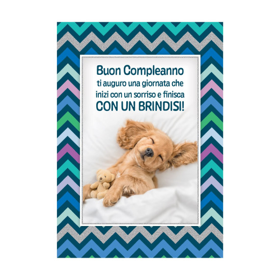 Biglietti auguri COMPLEANNO cucciolotti 12pz