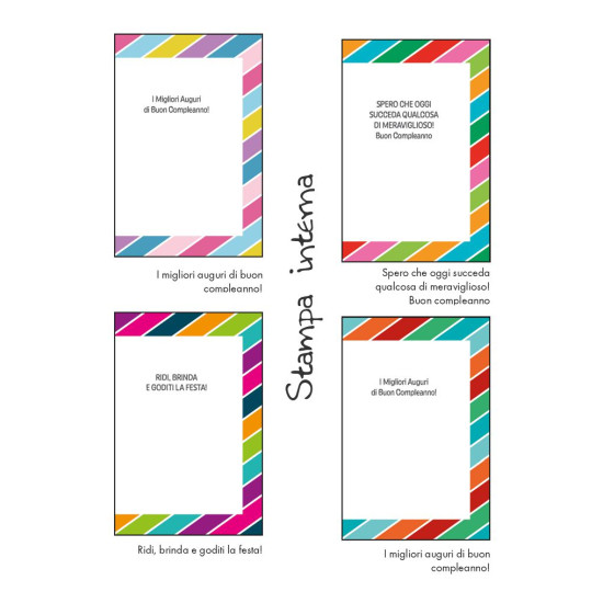 Biglietti auguri COMPLEANNO olografico 12pz Biglietti auguri COMPLEANNO olografico 12pz