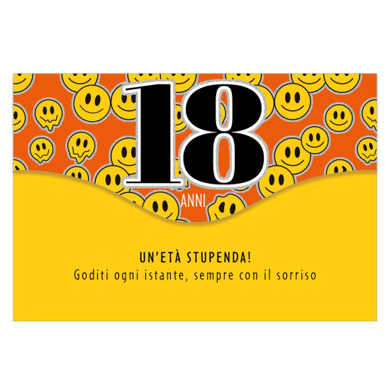 Biglietti auguri portasoldi 18 ANNI 12pz Biglietti auguri portasoldi 18 ANNI 12pz