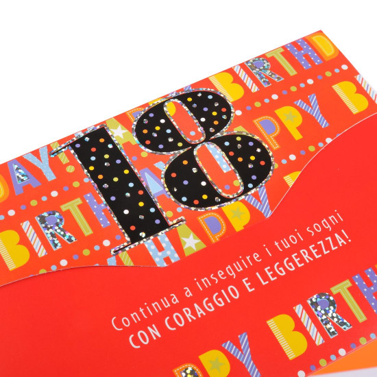 Biglietti auguri portasoldi 18 ANNI 12pz Biglietti auguri portasoldi 18 ANNI 12pz