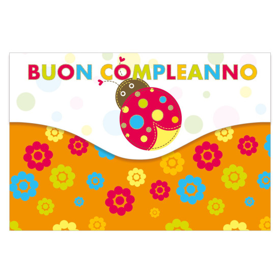 Biglietti auguri COMPLEANNO portasoldi 12pz Biglietti auguri COMPLEANNO portasoldi 12pz