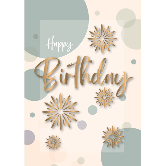 Biglietti auguri COMPLEANNO rame e rilievo 12pz