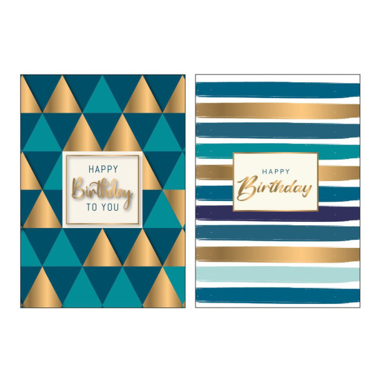 Biglietti auguri COMPLEANNO rame e rilievo 12pz Biglietti auguri COMPLEANNO rame e rilievo 12pz